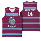 Central Queensland Rugby Custom Basketball Jersey Go Capras Sporty Style - Aussie Hoodie