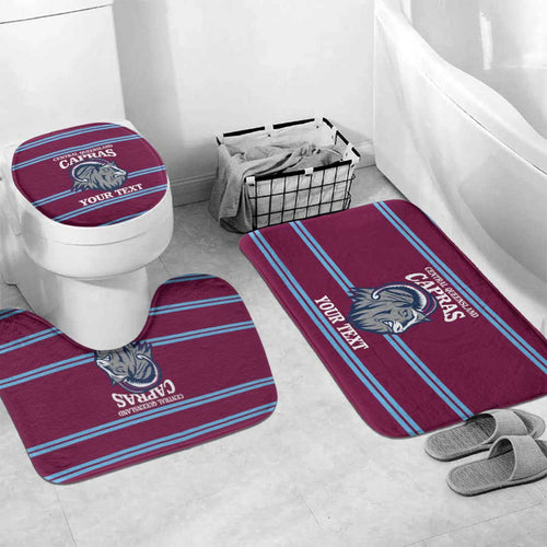 Central Queensland Rugby Custom Bathroom Set Go Capras Sporty Style - Aussie Hoodie