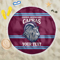 Central Queensland Rugby Custom Beach Blanket Go Capras Sporty Style - Aussie Hoodie