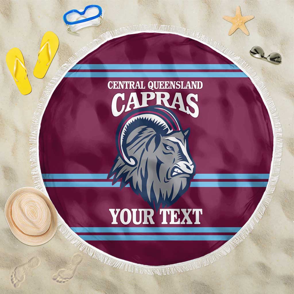 Central Queensland Rugby Custom Beach Blanket Go Capras Sporty Style - Aussie Hoodie