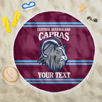Central Queensland Rugby Custom Beach Blanket Go Capras Sporty Style - Aussie Hoodie