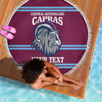 Central Queensland Rugby Custom Beach Blanket Go Capras Sporty Style - Aussie Hoodie