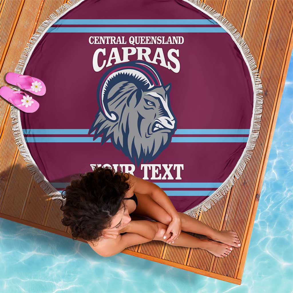 Central Queensland Rugby Custom Beach Blanket Go Capras Sporty Style - Aussie Hoodie