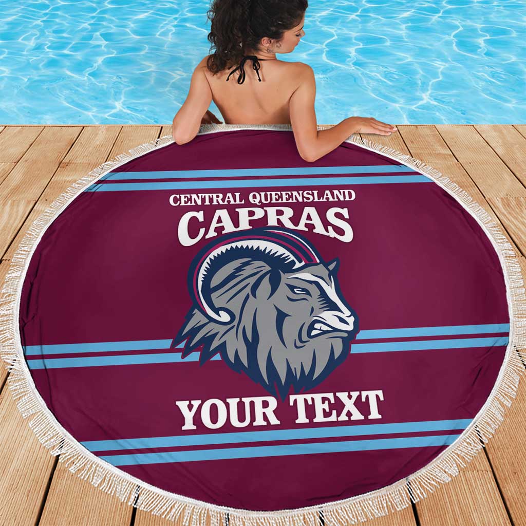 Central Queensland Rugby Custom Beach Blanket Go Capras Sporty Style - Aussie Hoodie