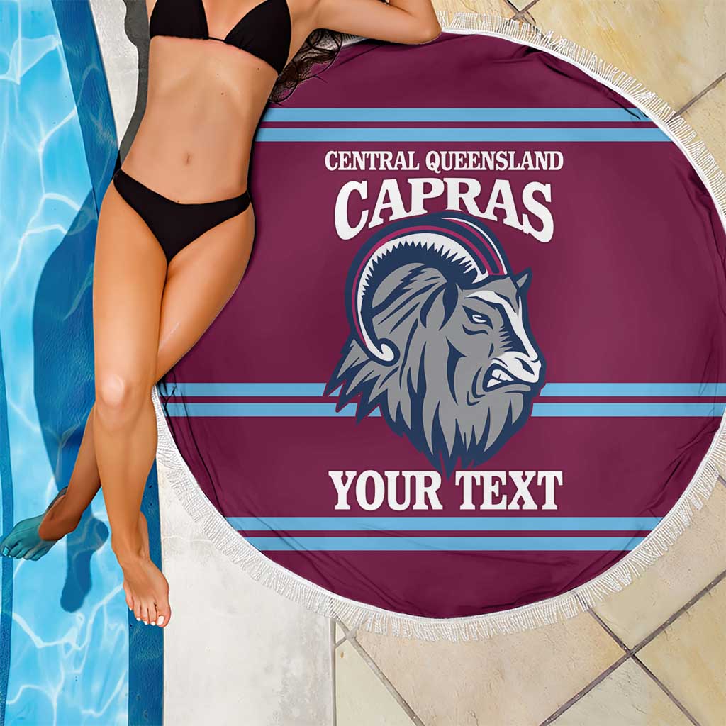 Central Queensland Rugby Custom Beach Blanket Go Capras Sporty Style - Aussie Hoodie