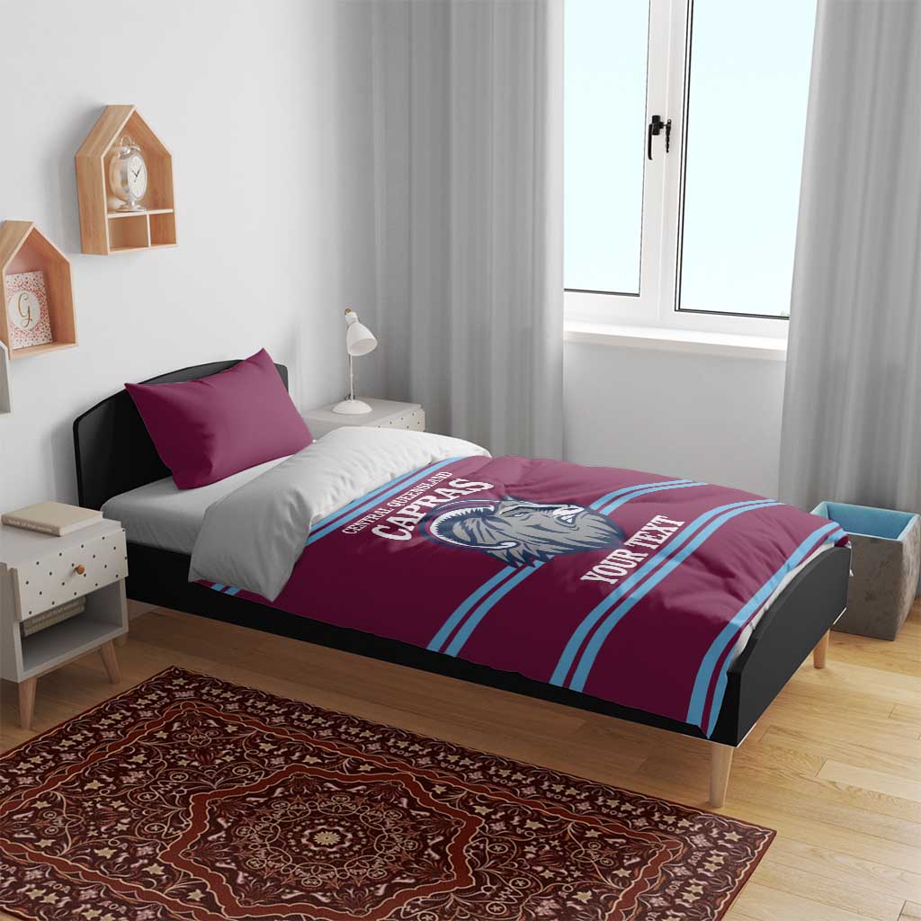 Central Queensland Rugby Custom Bedding Set Go Capras Sporty Style - Aussie Hoodie