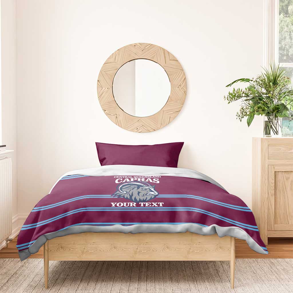 Central Queensland Rugby Custom Bedding Set Go Capras Sporty Style - Aussie Hoodie