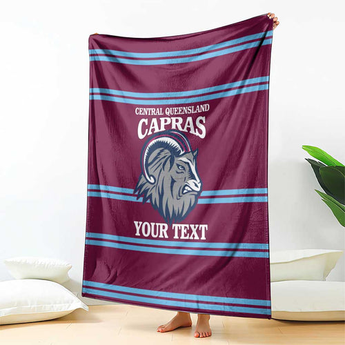 Central Queensland Rugby Custom Blanket Go Capras Sporty Style - Aussie Hoodie