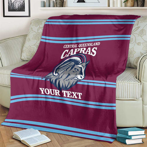 Central Queensland Rugby Custom Blanket Go Capras Sporty Style - Aussie Hoodie