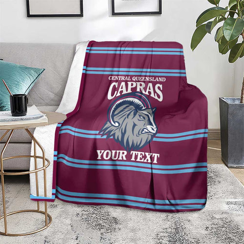 Central Queensland Rugby Custom Blanket Go Capras Sporty Style - Aussie Hoodie