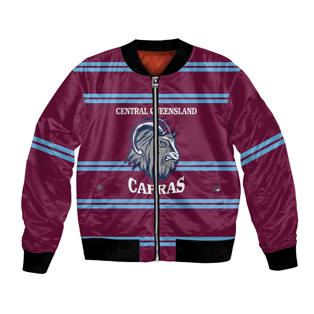 Central Queensland Rugby Custom Bomber Jacket Go Capras Sporty Style - Aussie Hoodie