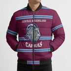 Central Queensland Rugby Custom Bomber Puffer Jacket Go Capras Sporty Style - Aussie Hoodie