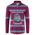 Central Queensland Rugby Custom Button Sweatshirt Go Capras Sporty Style - Aussie Hoodie