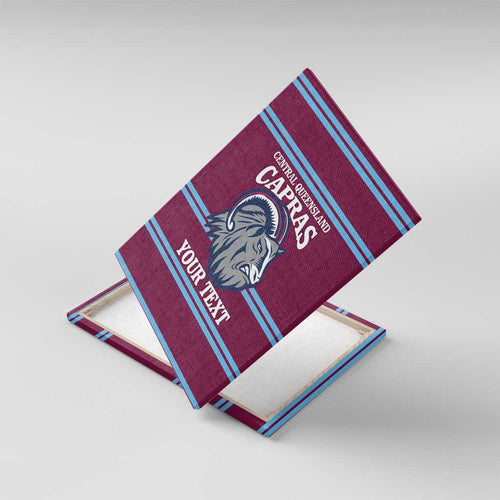 Central Queensland Rugby Custom Canvas Wall Art Go Capras Sporty Style - Aussie Hoodie