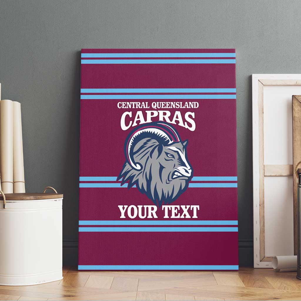 Central Queensland Rugby Custom Canvas Wall Art Go Capras Sporty Style - Aussie Hoodie