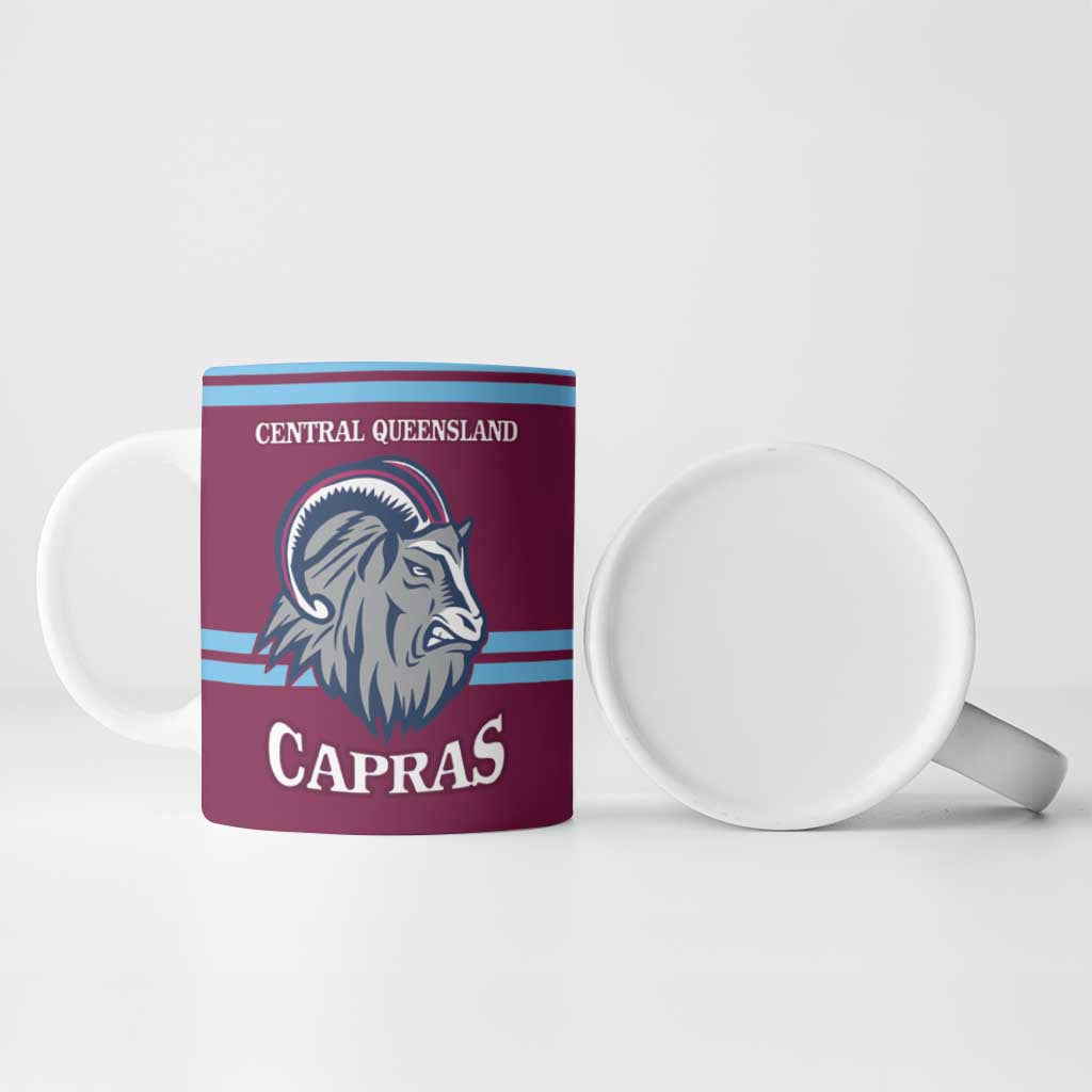 Central Queensland Rugby Custom Ceramic Mug Go Capras Sporty Style - Aussie Hoodie