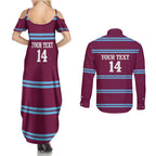 Central Queensland Rugby Custom Couples Matching Summer Maxi Dress and Long Sleeve Button Shirt Go Capras Sporty Style - Aussie Hoodie
