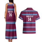 Central Queensland Rugby Custom Couples Matching Tank Maxi Dress and Hawaiian Shirt Go Capras Sporty Style - Aussie Hoodie