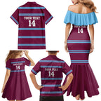 Central Queensland Rugby Custom Family Matching Mermaid Dress and Hawaiian Shirt Go Capras Sporty Style - Aussie Hoodie