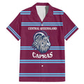 Central Queensland Rugby Custom Family Matching Mermaid Dress and Hawaiian Shirt Go Capras Sporty Style - Aussie Hoodie