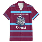 Central Queensland Rugby Custom Family Matching Mermaid Dress and Hawaiian Shirt Go Capras Sporty Style - Aussie Hoodie