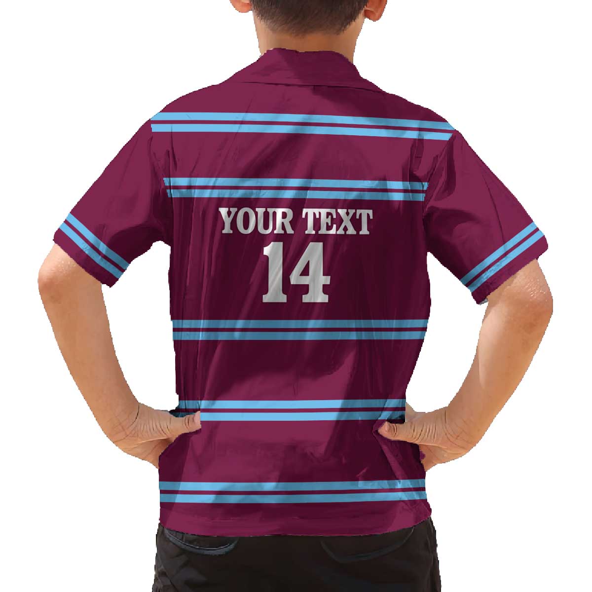 Central Queensland Rugby Custom Family Matching Off The Shoulder Long Sleeve Dress and Hawaiian Shirt Go Capras Sporty Style - Aussie Hoodie