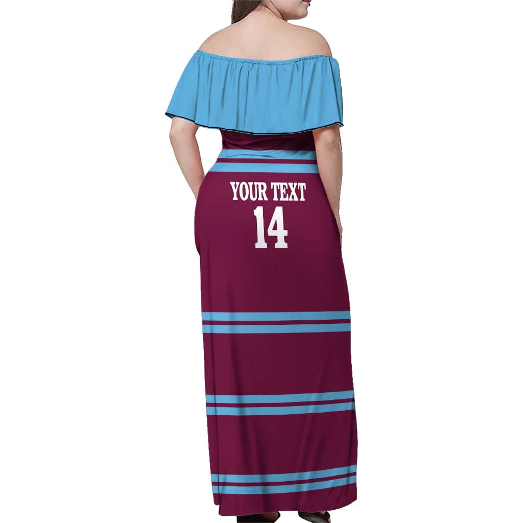Central Queensland Rugby Custom Family Matching Off Shoulder Maxi Dress and Hawaiian Shirt Go Capras Sporty Style - Aussie Hoodie