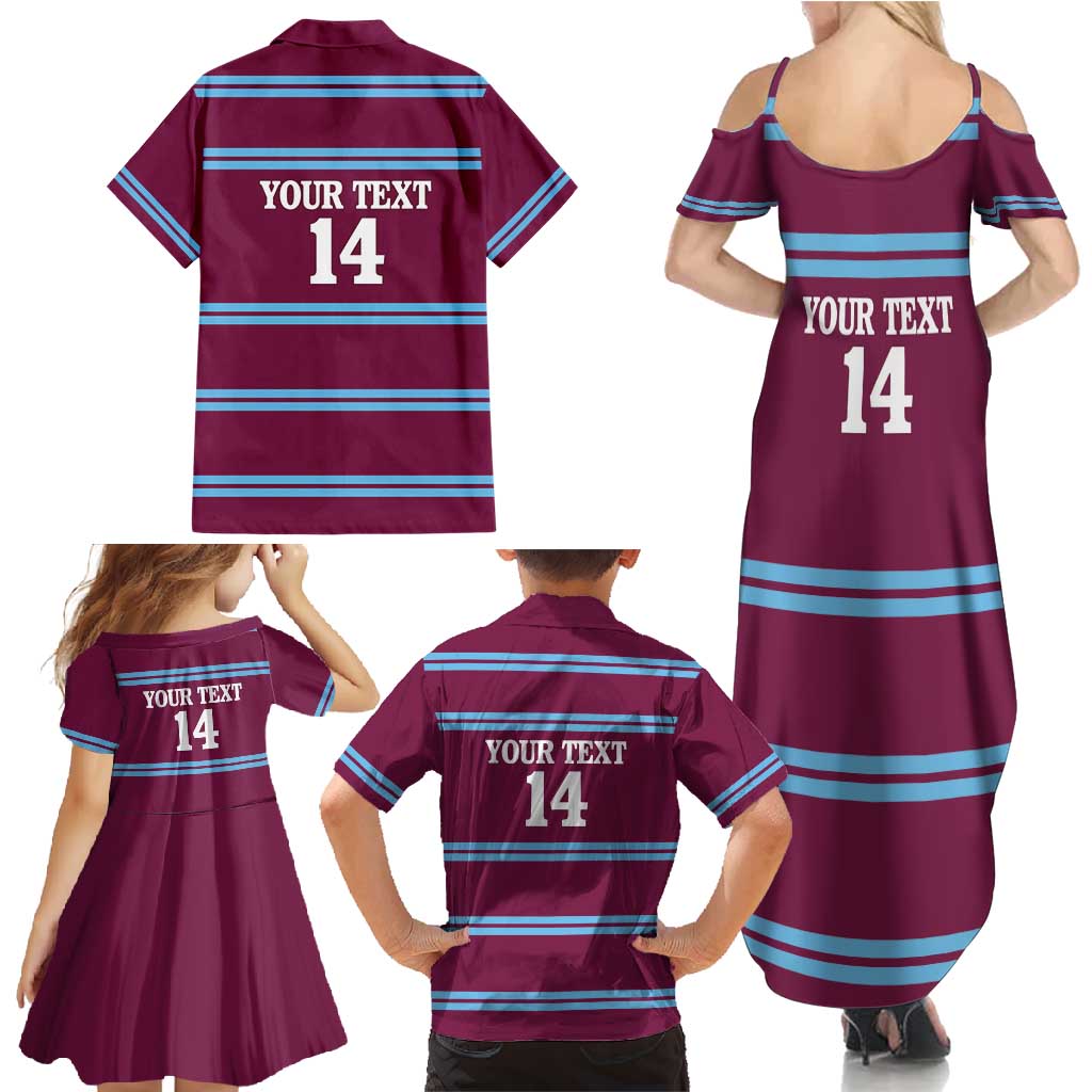 Central Queensland Rugby Custom Family Matching Summer Maxi Dress and Hawaiian Shirt Go Capras Sporty Style - Aussie Hoodie