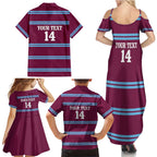 Central Queensland Rugby Custom Family Matching Summer Maxi Dress and Hawaiian Shirt Go Capras Sporty Style - Aussie Hoodie