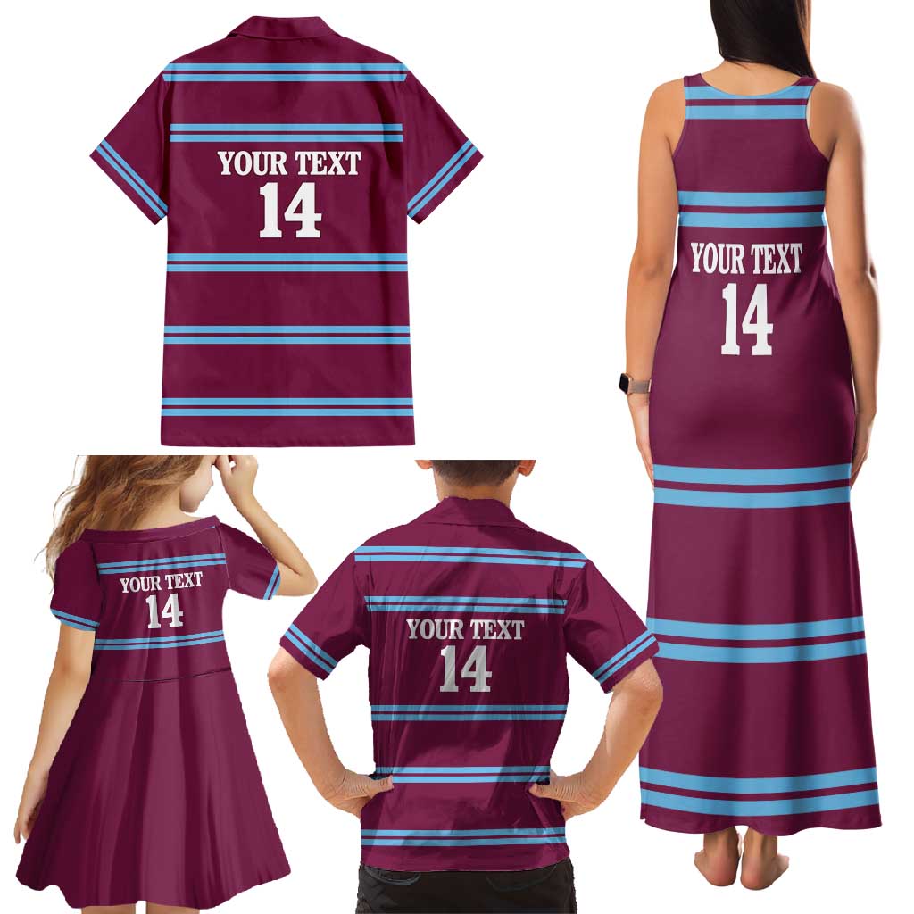 Central Queensland Rugby Custom Family Matching Tank Maxi Dress and Hawaiian Shirt Go Capras Sporty Style - Aussie Hoodie