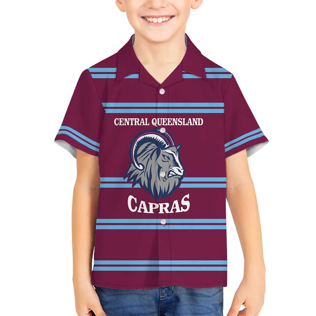 Central Queensland Rugby Custom Family Matching Tank Maxi Dress and Hawaiian Shirt Go Capras Sporty Style - Aussie Hoodie
