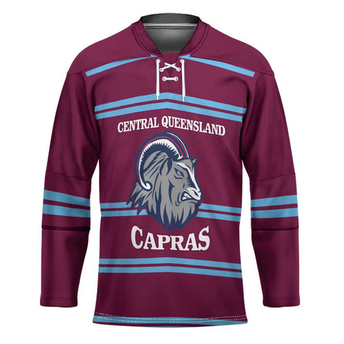 Central Queensland Rugby Custom Hockey Jersey Go Capras Sporty Style - Aussie Hoodie