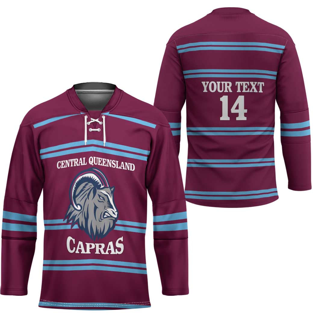 Central Queensland Rugby Custom Hockey Jersey Go Capras Sporty Style - Aussie Hoodie