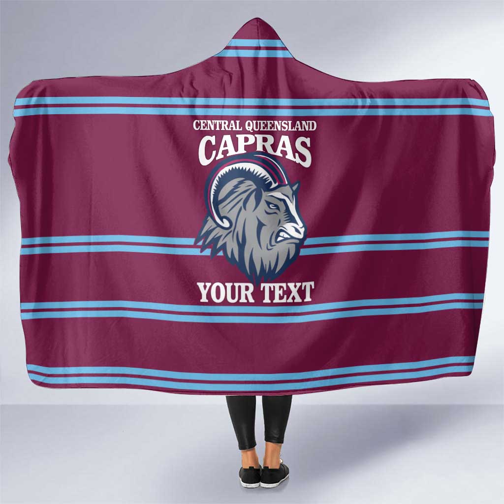 Central Queensland Rugby Custom Hooded Blanket Go Capras Sporty Style - Aussie Hoodie