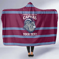 Central Queensland Rugby Custom Hooded Blanket Go Capras Sporty Style - Aussie Hoodie