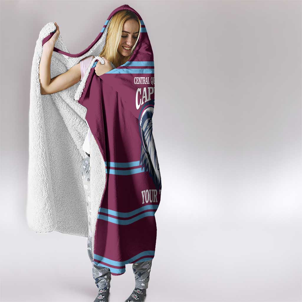 Central Queensland Rugby Custom Hooded Blanket Go Capras Sporty Style - Aussie Hoodie