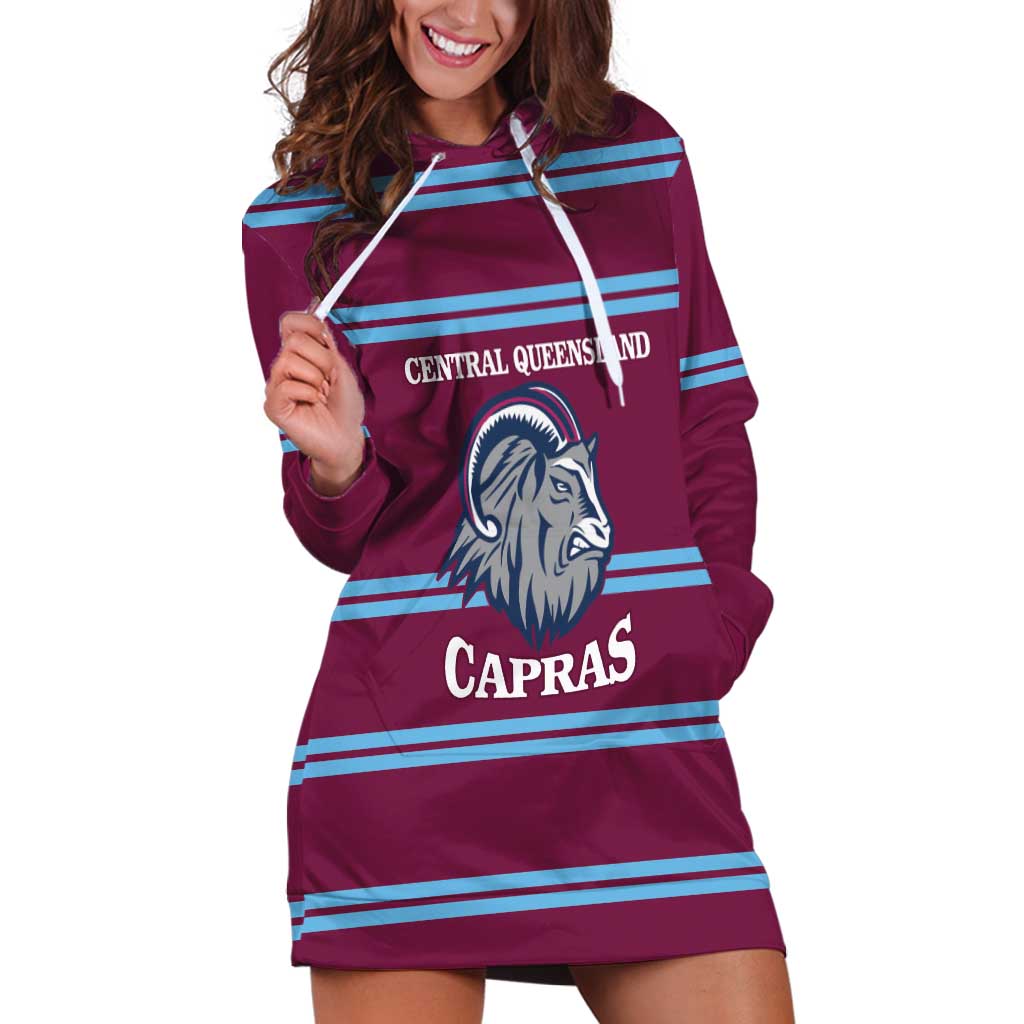 Central Queensland Rugby Custom Hoodie Dress Go Capras Sporty Style - Aussie Hoodie