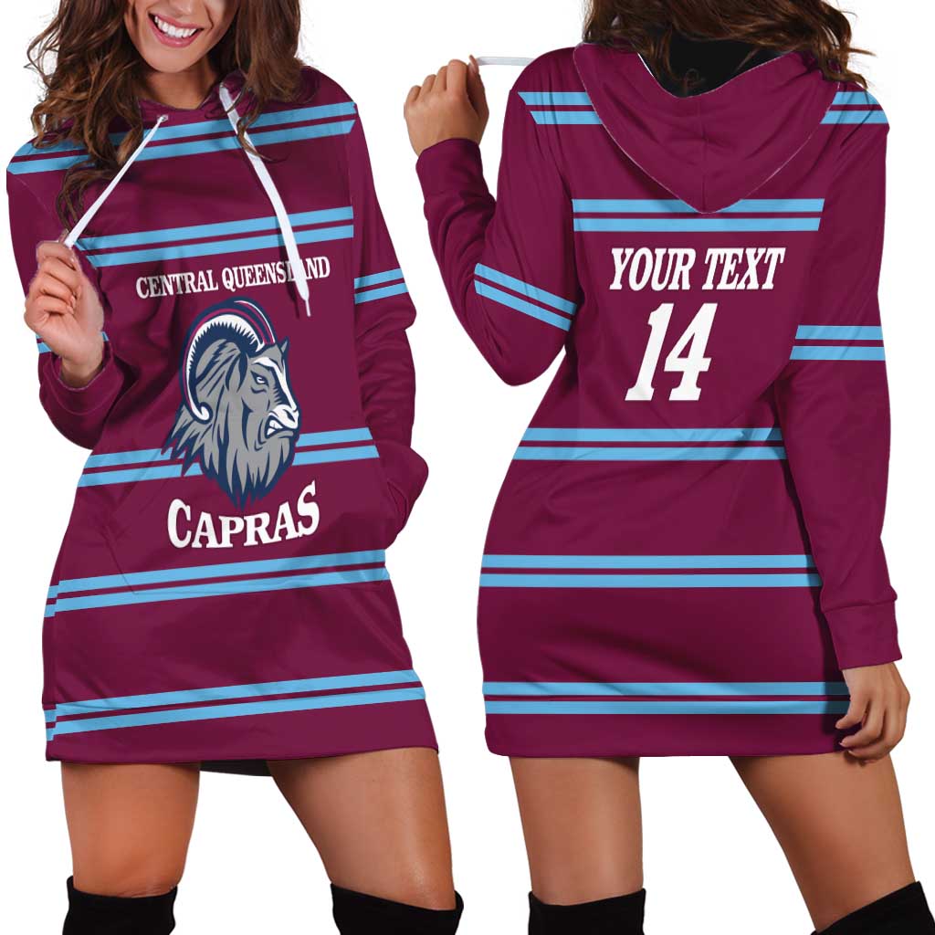 Central Queensland Rugby Custom Hoodie Dress Go Capras Sporty Style - Aussie Hoodie