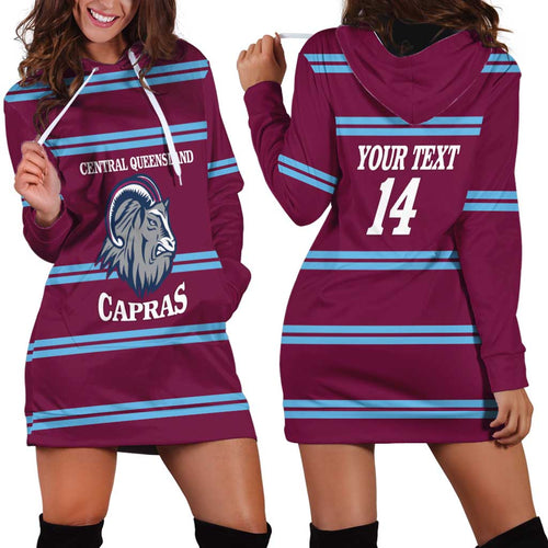 Central Queensland Rugby Custom Hoodie Dress Go Capras Sporty Style - Aussie Hoodie