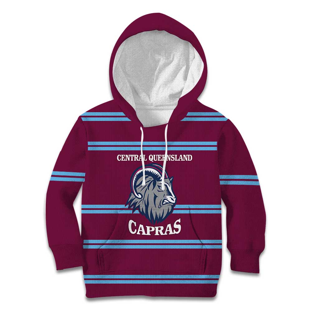 Central Queensland Rugby Custom Kid Hoodie Go Capras Sporty Style - Aussie Hoodie