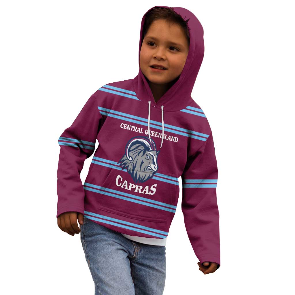 Central Queensland Rugby Custom Kid Hoodie Go Capras Sporty Style - Aussie Hoodie