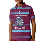Central Queensland Rugby Custom Kid Polo Shirt Go Capras Sporty Style - Aussie Hoodie