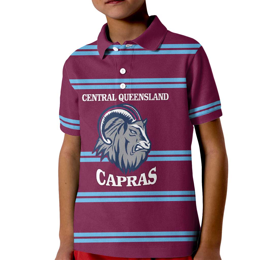 Central Queensland Rugby Custom Kid Polo Shirt Go Capras Sporty Style - Aussie Hoodie