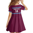 Central Queensland Rugby Custom Kid Short Sleeve Dress Go Capras Sporty Style - Aussie Hoodie