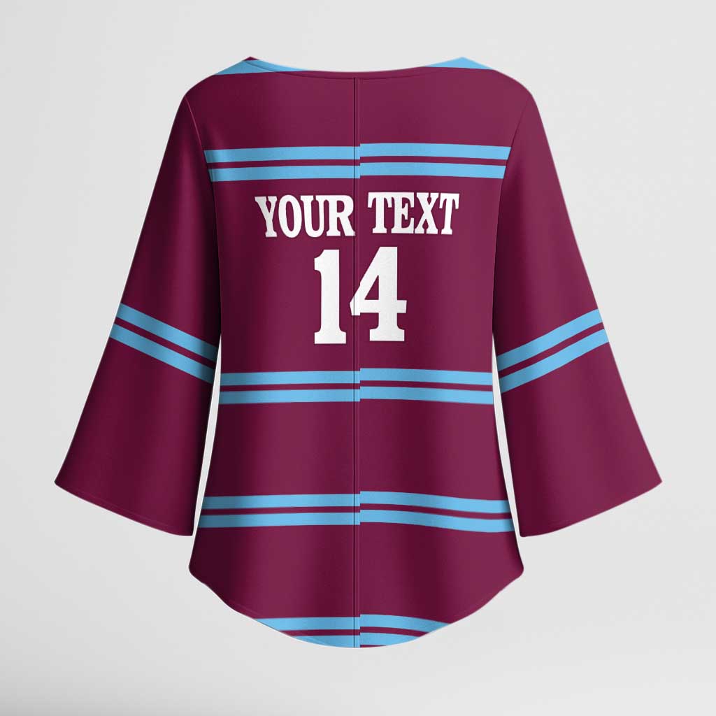 Central Queensland Rugby Custom Kimono Sleeve Blouse Go Capras Sporty Style - Aussie Hoodie