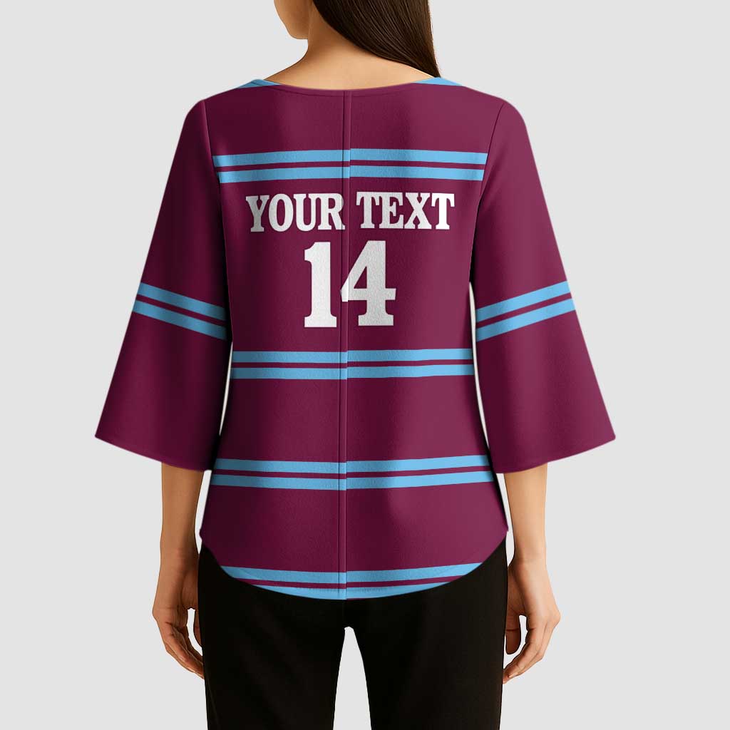 Central Queensland Rugby Custom Kimono Sleeve Blouse Go Capras Sporty Style - Aussie Hoodie