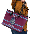 Central Queensland Rugby Custom Leather Tote Bag Go Capras Sporty Style - Aussie Hoodie