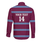 Central Queensland Rugby Custom Long Sleeve Button Shirt Go Capras Sporty Style - Aussie Hoodie