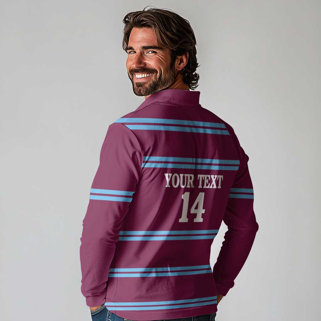 Central Queensland Rugby Custom Long Sleeve Polo Shirt Go Capras Sporty Style - Aussie Hoodie
