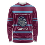 Central Queensland Rugby Custom Long Sleeve Shirt Go Capras Sporty Style - Aussie Hoodie